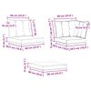 vidaXL Modułowa sofa na zewnątrz 3 Sztuka Naturalny i Beżowy