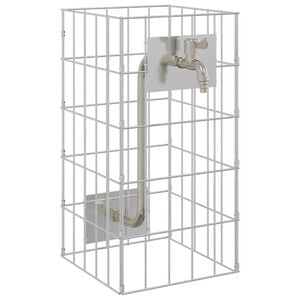 vidaXL Kran Gabionowy Srebrny 26 x 25 x 50 cm Stal nierdzewna
