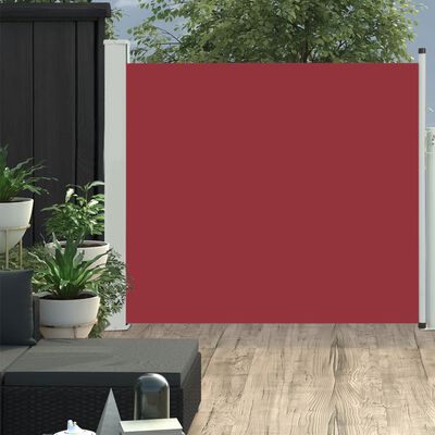 vidaXL Wysuwana markiza boczna na taras, 100 x 300 cm, czerwona