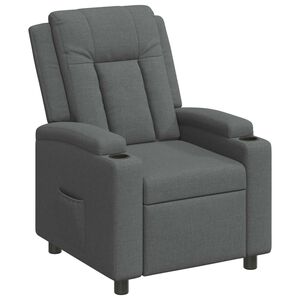vidaXL Fotel z funkcją relaksu ciemnoszary 75 x 95 x 100 cm tkanina