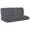 vidaXL Zestaw poduszek Materiał Oxford Antracyt 120 x 60 x 52 cm