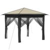 vidaXL Gazebo z 4 Ścianami 2,6 x 2,6 m Kremowy i antracytowy
