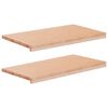 vidaXL Parapety 2 szt. naturalny 70 x 40 x 2 cm Drewno bukowe