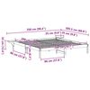 vidaXL Ramka ł&oacute;żka Biały 200 x 200 cm Lite drewno sosnowe