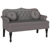 vidaXL Fotel Chesterfield Szary 120,5 x 65 x 75 cm Sk&oacute;ra ekologiczna