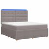 vidaXL Ł&oacute;żko z box spring LED z materacem Ciemnoszary 140 x 200 cm