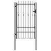 vidaXL Brama ogrodzeniowa ASTEN 100 x 175 cm Metal Czarny Zamykane