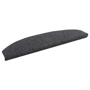 vidaXL Samoprzylepne maty na schody P&oacute;łokrąg 15 pcs ciemnoszary