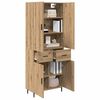 vidaXL Highboard 2 pcs Dąb rzemieślniczy Drewno inżynieryjne i szkło