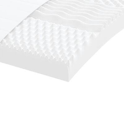 vidaXL Materac piankowy, biały 200x200 cm, 7-strefowy, twardość 20 ILD