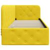 vidaXL Rama łóżka narożnego Z zagłówkiem Żółty 80 x 200 cm Aksamit