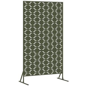 vidaXL Ekran prywatności 100 x 50 x 180 cm Stal Oliwkowy zielony