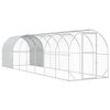 vidaXL Kurnik srebrny 800 x 200 x 200 cm Stal ocynkowana