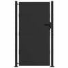 vidaXL Brama ogrodowa Czarny 110 x 180 cm Stal malowana proszkowo