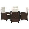 vidaXL Zestaw do jadalni w ogrodzie 5 pcs Brązowy polirattan