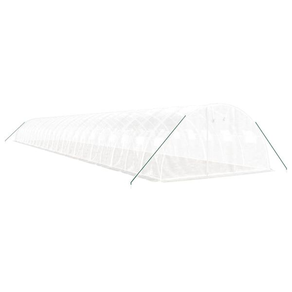 vidaXL Szklarnia ze stalową ramą, biała, 96 m&sup2;, 24x4x2 m