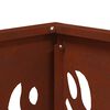 vidaXL Kominek Brązowy 40 x 40 x 40 cm Stal