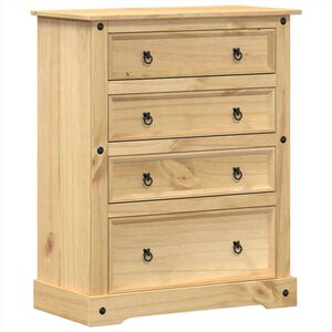 vidaXL Komoda Corona, 92x48x114 cm, lite drewno sosnowe