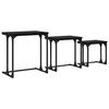 vidaXL Stolik Kawowy Nesting 3 pcs Czarny dąb 50.5 x 35 x 53 cm