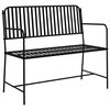 vidaXL Ławka ogrodowa 2 -Seater 103,5 x 51,5 x 90 cm Stal Czarny