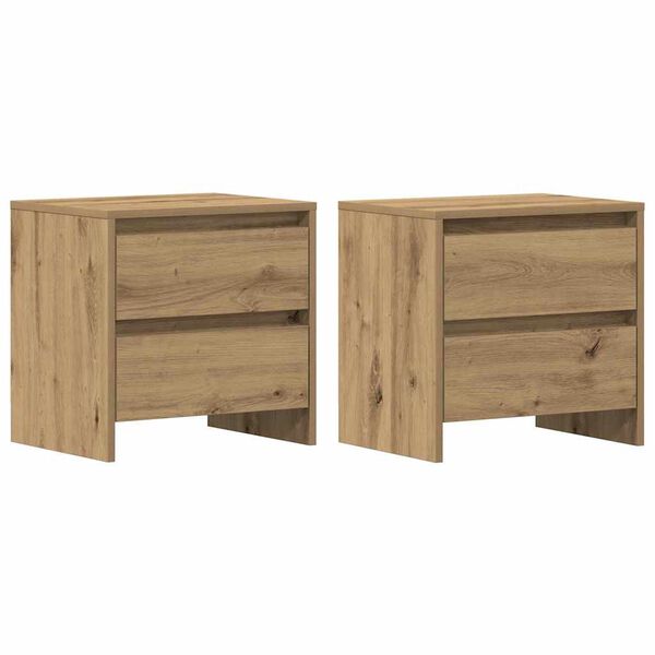 vidaXL Szafka Nocna 2 pcs Dąb rzemieślniczy 45 x 34 x 44,5 cm