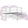 vidaXL 3-cz. zestaw mebli ogrodowych, lite drewno sosnowe