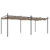 vidaXL Pergola ze zwijanym dachem, taupe, 589x292x230 cm