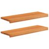 vidaXL Nakładki na schody 2 szt. 80 x 25 x 2 cm Jasny Brąz