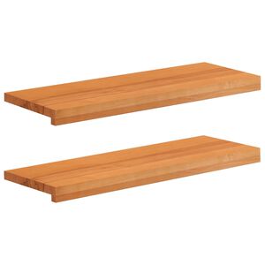 vidaXL Nakładki na schody 2 szt. 80 x 25 x 2 cm Jasny Brąz