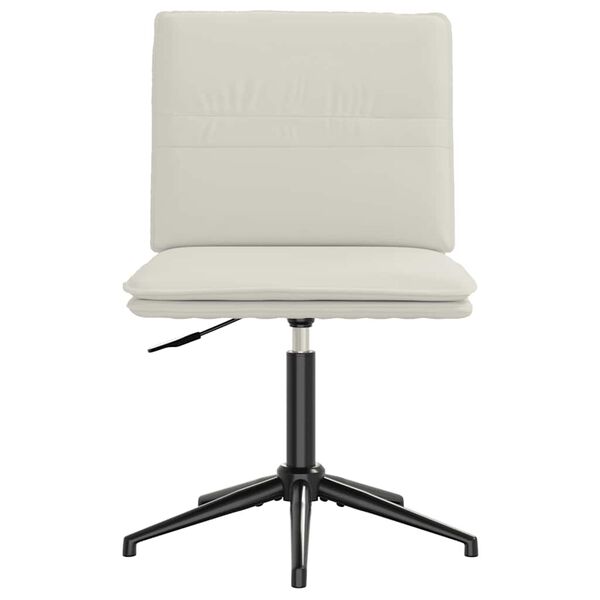 vidaXL Krzesło stołowe, kremowe, obite aksamitem