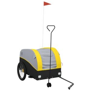 vidaXL Przyczepka rowerowa, czarno-ż&oacute;łta, 45 kg, żelazo