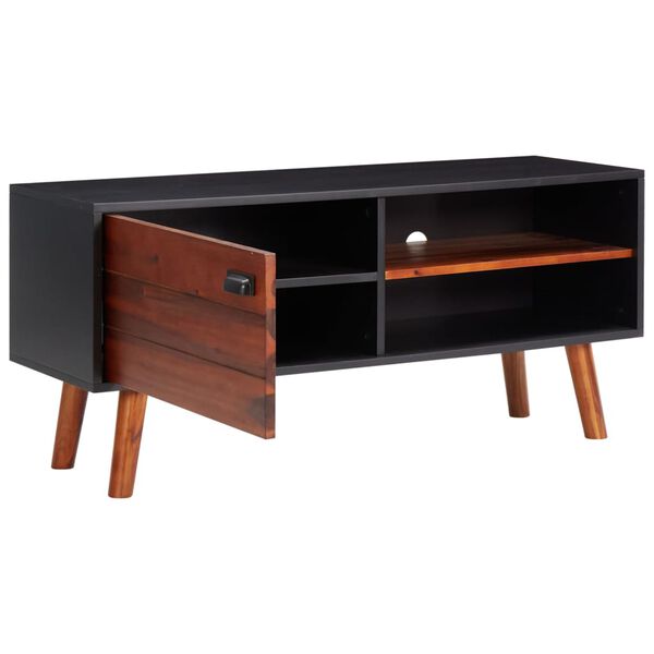 vidaXL Szafka pod TV, 110x35x50 cm, lite drewno akacjowe i MDF
