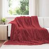 vidaXL Koce narzutowe 6 pcs Bordeaux Czerwony 270 x 240 cm Polar