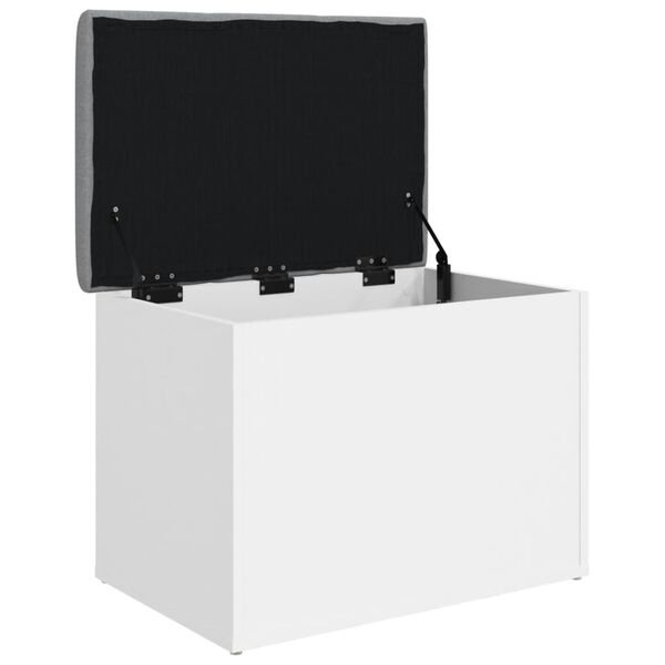 vidaXL Ławka ze schowkiem, biała, 62x42x45 cm, drewno konstrukcyjne