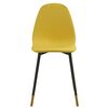 vidaXL Krzesła stołowe, 2 szt., musztardowe, obite tkaniną