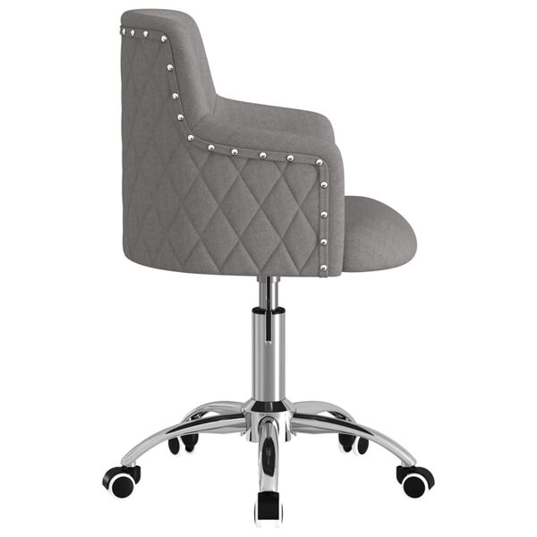 vidaXL Obrotowe krzesło biurowe, ciemnoszare, tapicerowane tkaniną