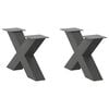 vidaXL Nogi do stolika kawowego w kształcie litery X 2 szt. Antracyt 50x(30-31) cm Stal