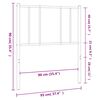 vidaXL Metalowe wymienne wezgłowie, czarne, 90 cm