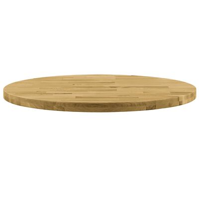 vidaXL Okrągły blat do stolika z litego drewna dębowego, 44 mm, 400 mm