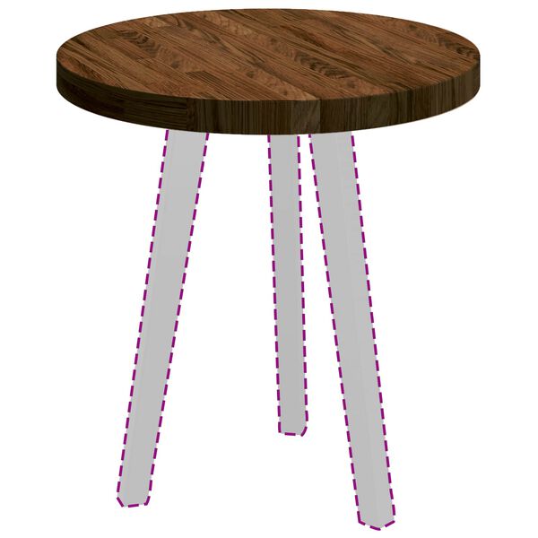 vidaXL Blat stołu Jasny Brąz &Oslash; 50 x 4 cm Dąb lite