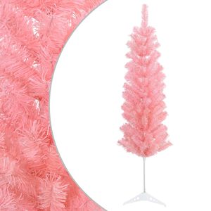 vidaXL Sztuczne smukłe drzewo bożonarodzeniowe 120 cm PVC i stal