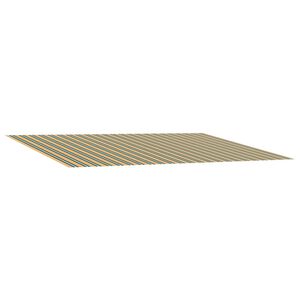 vidaXL Materiał zapasowy do markizy Zielony i Ż&oacute;łty 300 x 250 cm