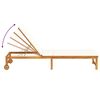 vidaXL Leżak 2 pcs Brązowy 53 x 202 x 89cm Lite drewno akacjowe