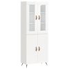 vidaXL Witrynka biała połysk 69,5x34x180 cm materiał drewnopochodny