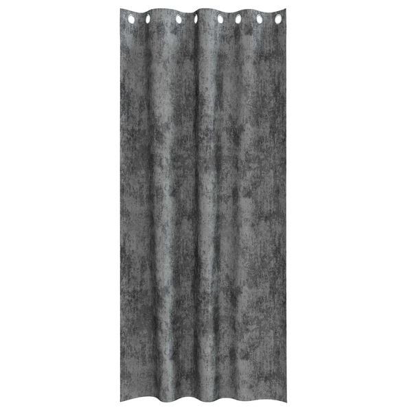 vidaXL Zasłony z weluru z zasłonami 2 pcs Szary 260 x 140 cm Aksamit