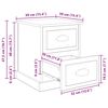 vidaXL Szafka Nocna z szufladą 2 pcs Czarny Dąb 39 x 39 x 47.5 cm