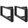 vidaXL Nogi do stolika kawowego w kształcie litery T 2 szt. Czarne 70x25x(30-31) cm Stal