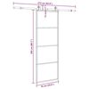 vidaXL Drzwi przesuwne z zestawem okuć czarne 76x205 cm ESG szkło