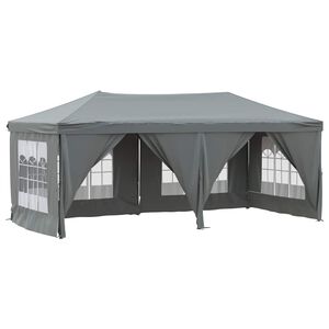 vidaXL Składany namiot imprezowy ze ściankami, antracytowy, 3x6 m