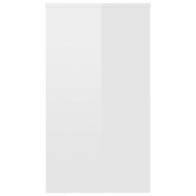 vidaXL Biurko, białe z połyskiem, 90x40x72 cm, materiał drewnopochodny